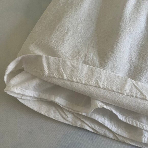 Louna Cotton Lace Up Milkmaid Style Cream Short Sleeve A-Line Mini Dress - Picture 4 of 8